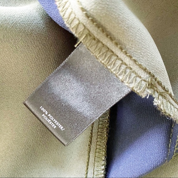 Ann Taylor Striped Side T-Shirt Dress in Olive - Picture 7 of 12